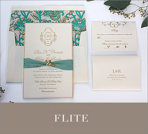 Romantic wedding invitation from Flite Design Studio | junebugweddings.com
