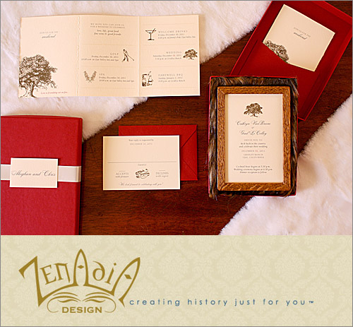 Rustic, elegant wedding invitation from Zenadia Design | junebugweddings.com