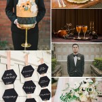 Black and Coral Wedding Color Palette